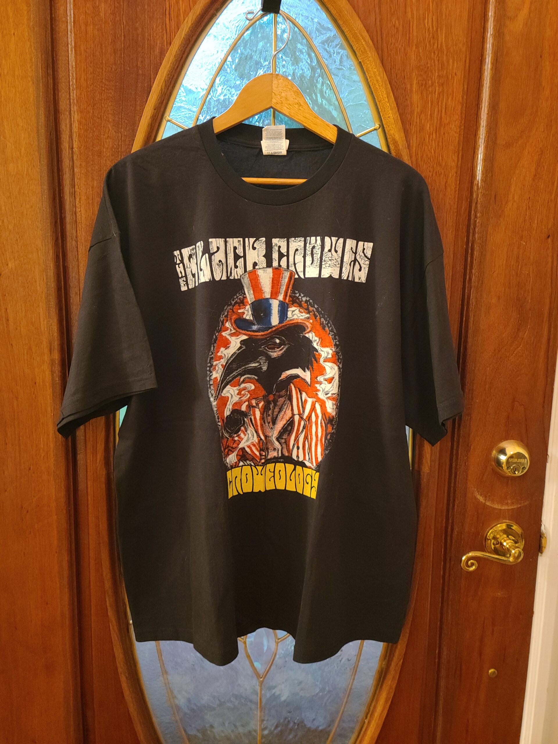Black Crowes - 2010 Black Tour Shirt - Crow in Uncle Sam Hat